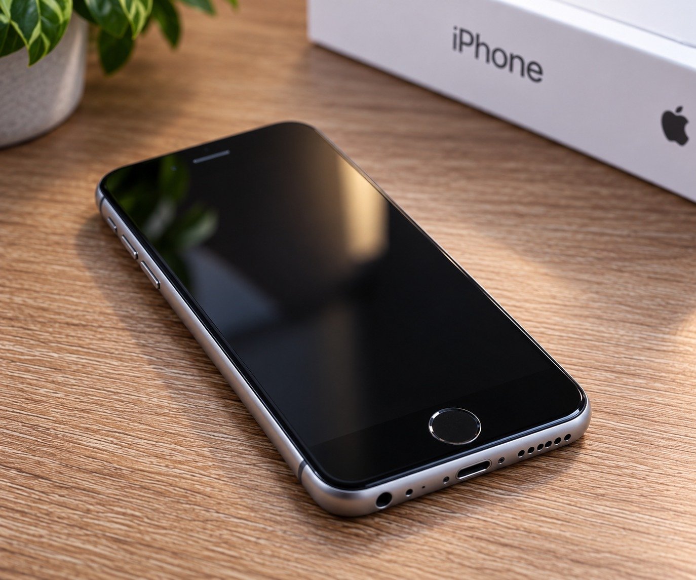 Apple iPhone 7 prateado com caixa